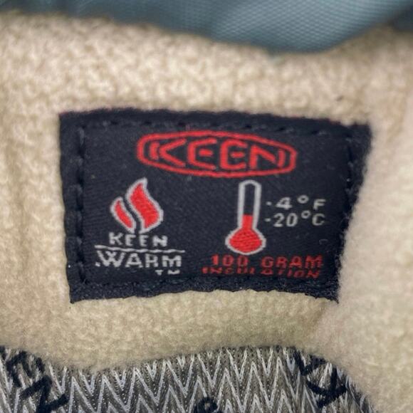 KEEN Hoodzerra Blue Adjustable Strap Waterproof Fashion Insulated Snow Boots 7 - Picture 5 of 6